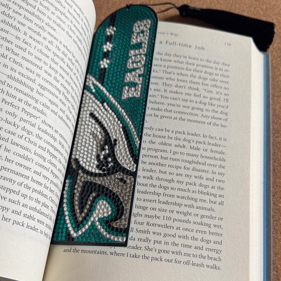 📖 Handcrafted Philadelphia Eagles Diamond Art Bookmarks – Set of 2 - Picture 2 of 4